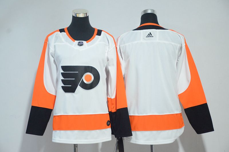 Women Philadelphia Flyers Blank White Adidas Stitched NHL Jersey